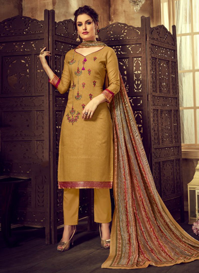 Wanya Cotton Designer Party wear Embroidered Salwar Suit Collection 381-001-008
